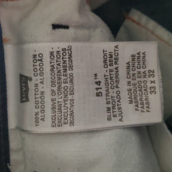 Levi's Men's Limited Edition 514 Slim Straight Leg Jeans W33 L32 - Picture 5 of 5